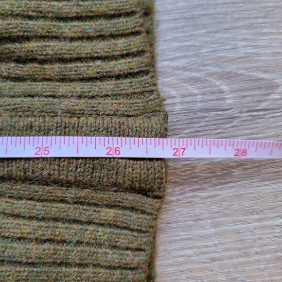 Duluth Trading Men's Windproof Full Zip Sweater Jacket Shetland Wool Green Sz. M - Picture 7 of 13